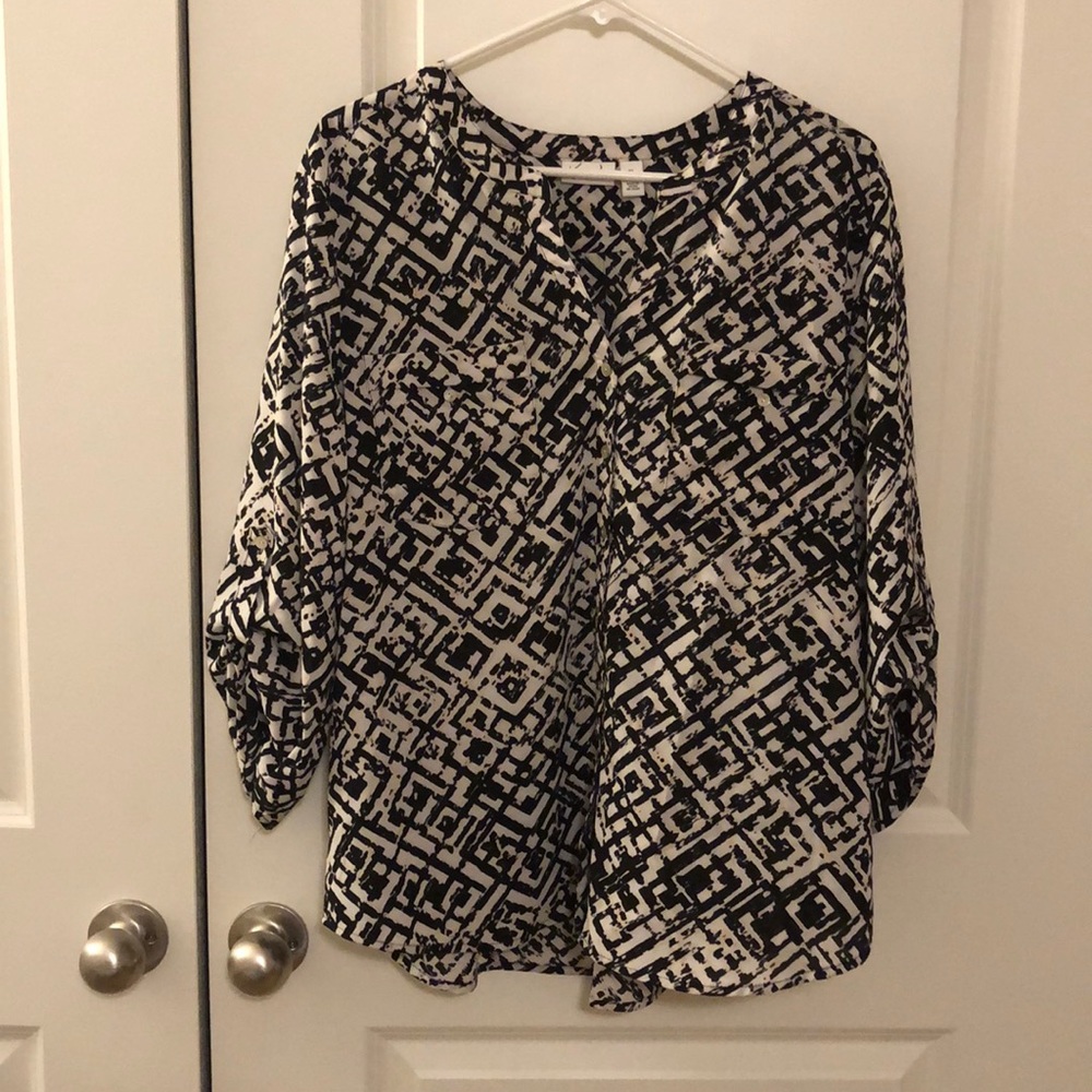 Long sleeve button up blouse